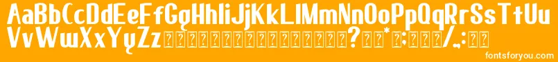 elma 01 Font – White Fonts on Orange Background