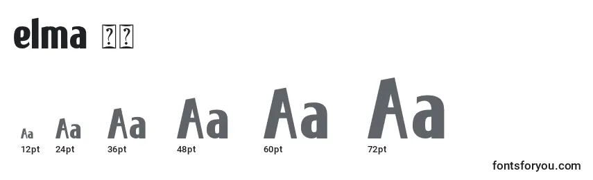 Размеры шрифта Elma 01 (125911)