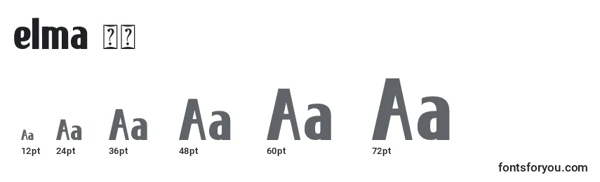 Размеры шрифта Elma 02