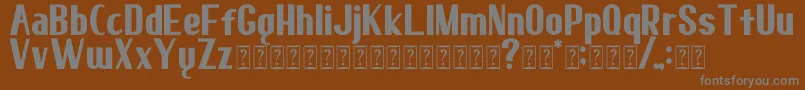 Шрифт elma 02 – серые шрифты на коричневом фоне