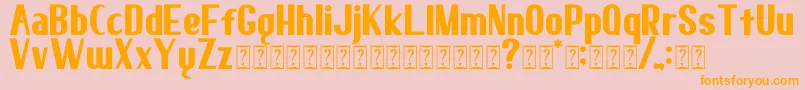 elma 02 Font – Orange Fonts on Pink Background