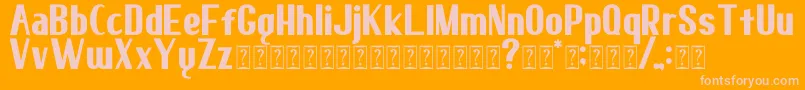 elma 02 Font – Pink Fonts on Orange Background
