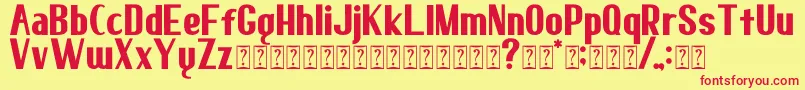 elma 02 Font – Red Fonts on Yellow Background
