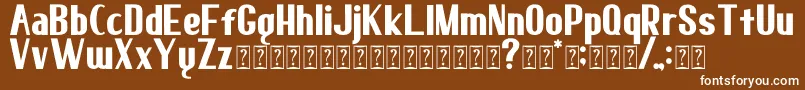 Шрифт elma 02 – белые шрифты на коричневом фоне