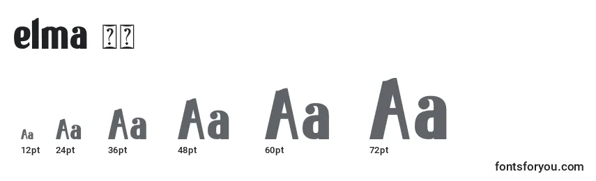 Размеры шрифта Elma 03