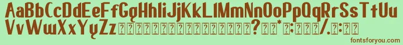 elma 03 Font – Brown Fonts on Green Background