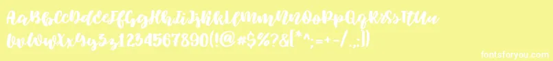 Elowen Font – White Fonts on Yellow Background