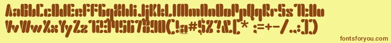 Elsuave Regular Font – Brown Fonts on Yellow Background