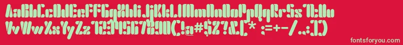 Elsuave Regular Font – Green Fonts on Red Background