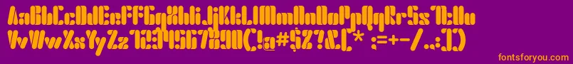 Elsuave Regular Font – Orange Fonts on Purple Background