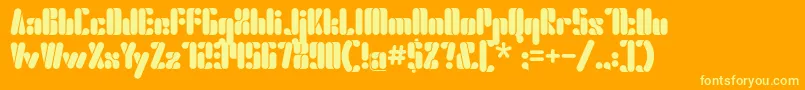 Elsuave Regular Font – Yellow Fonts on Orange Background