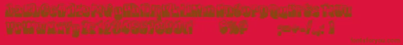 LendemainDeVeille-Schriftart – Braune Schriften auf rotem Hintergrund