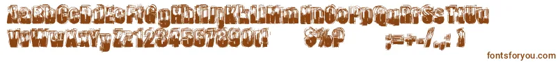 Шрифт LendemainDeVeille – коричневые шрифты на белом фоне