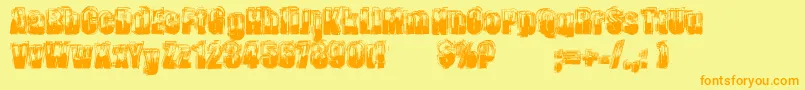 LendemainDeVeille Font – Orange Fonts on Yellow Background