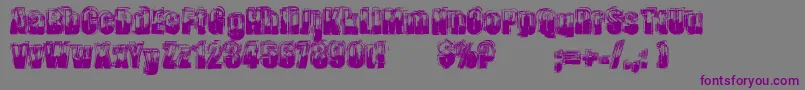 フォントLendemainDeVeille – 紫色のフォント、灰色の背景
