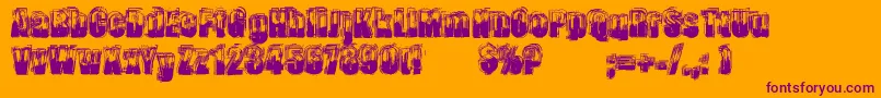 LendemainDeVeille-Schriftart – Violette Schriften auf orangefarbenem Hintergrund