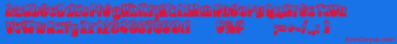 LendemainDeVeille Font – Red Fonts on Blue Background