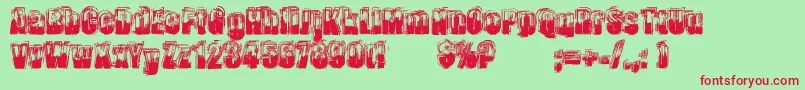 LendemainDeVeille Font – Red Fonts on Green Background