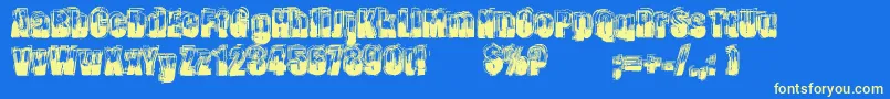 LendemainDeVeille Font – Yellow Fonts on Blue Background