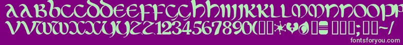 eltirg   Font – Green Fonts on Purple Background