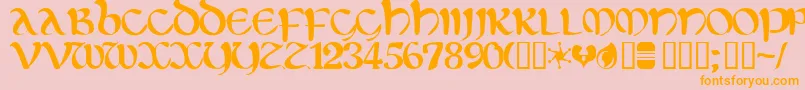 eltirg   Font – Orange Fonts on Pink Background