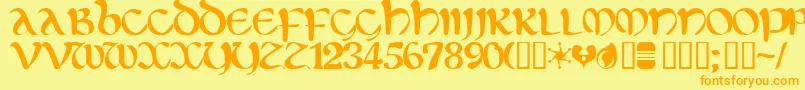 eltirg   Font – Orange Fonts on Yellow Background