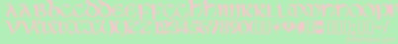 eltirg   Font – Pink Fonts on Green Background