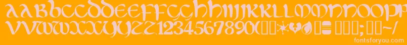 eltirg   Font – Pink Fonts on Orange Background