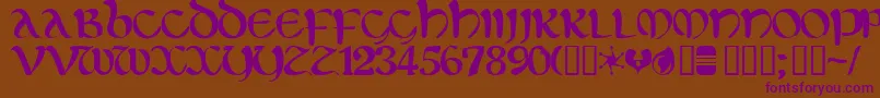 eltirg   Font – Purple Fonts on Brown Background