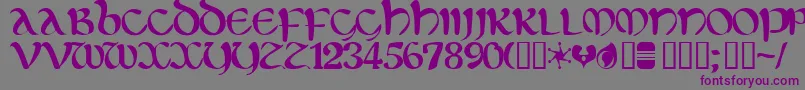 eltirg   Font – Purple Fonts on Gray Background