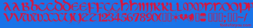 eltirg   Font – Red Fonts on Blue Background