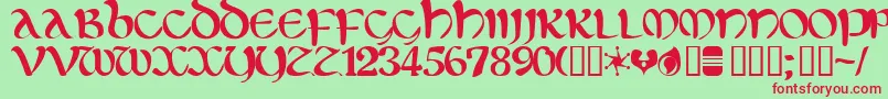 eltirg   Font – Red Fonts on Green Background