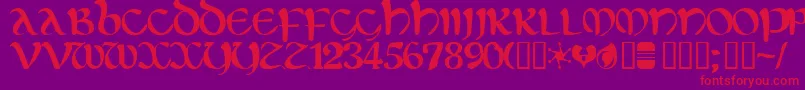 eltirg   Font – Red Fonts on Purple Background