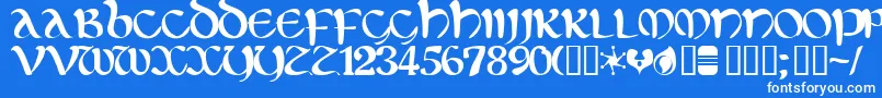 eltirg   Font – White Fonts on Blue Background