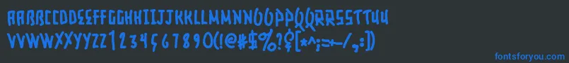 Elusive-fontti – siniset fontit mustalla taustalla