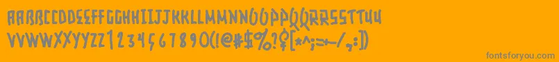 Elusive Font – Gray Fonts on Orange Background
