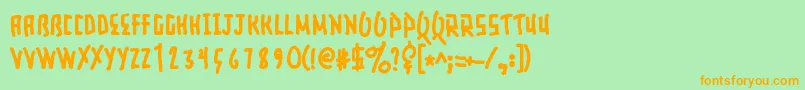 More about Elusive Font Elusive Font – Orange Fonts on Green Background