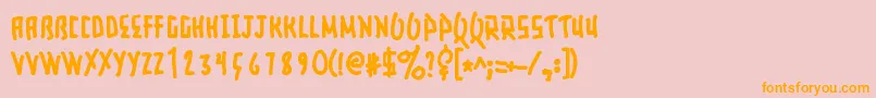 Elusive Font – Orange Fonts on Pink Background