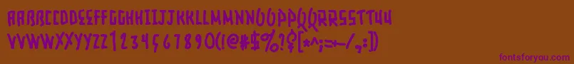 Elusive Font – Purple Fonts on Brown Background