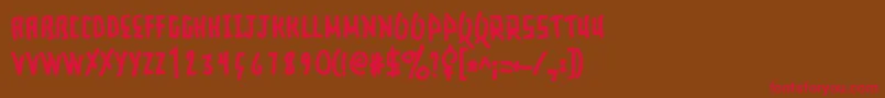 Elusive Font – Red Fonts on Brown Background