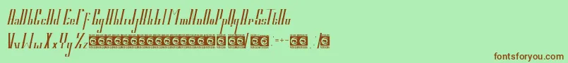 ELVINO PersonalUse-fontti – ruskeat fontit vihreällä taustalla