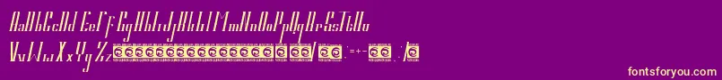 ELVINO PersonalUse-Schriftart – Gelbe Schriften auf violettem Hintergrund