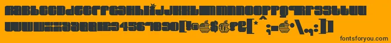 ELVIS    Font – Black Fonts on Orange Background