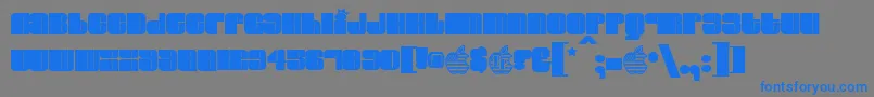 ELVIS    Font – Blue Fonts on Gray Background