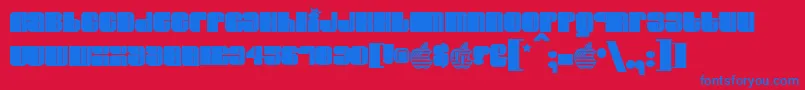 フォントELVIS    – 赤い背景に青い文字