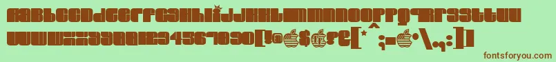 ELVIS    Font – Brown Fonts on Green Background