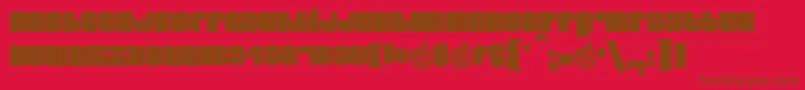 ELVIS   -fontti – ruskeat fontit punaisella taustalla