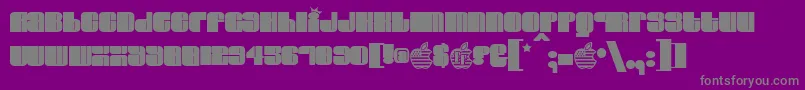 Шрифт ELVIS    – серые шрифты на фиолетовом фоне