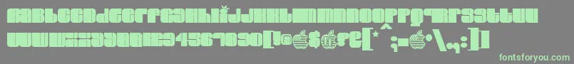 ELVIS    Font – Green Fonts on Gray Background