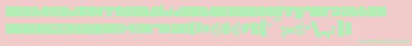 ELVIS   -fontti – vihreät fontit vaaleanpunaisella taustalla